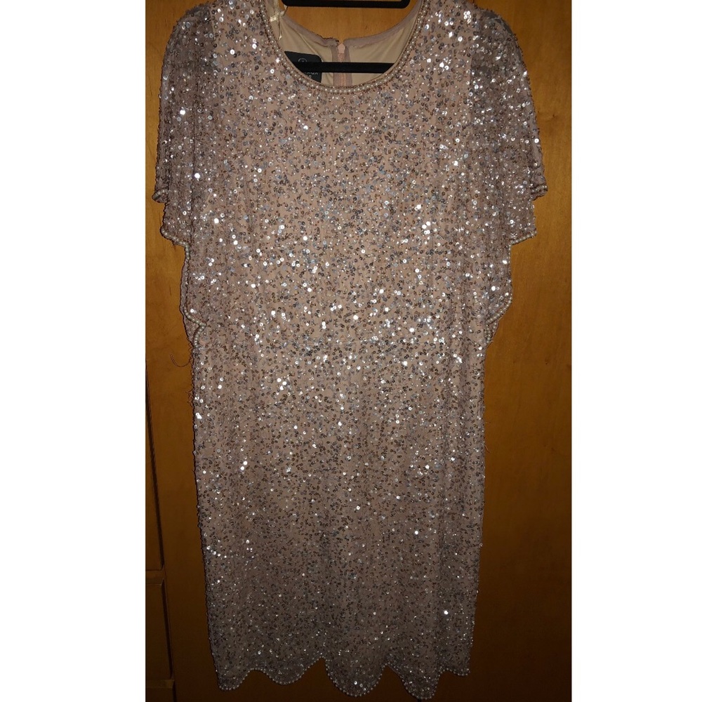 Adrianna Papell Midi Sequin Dress